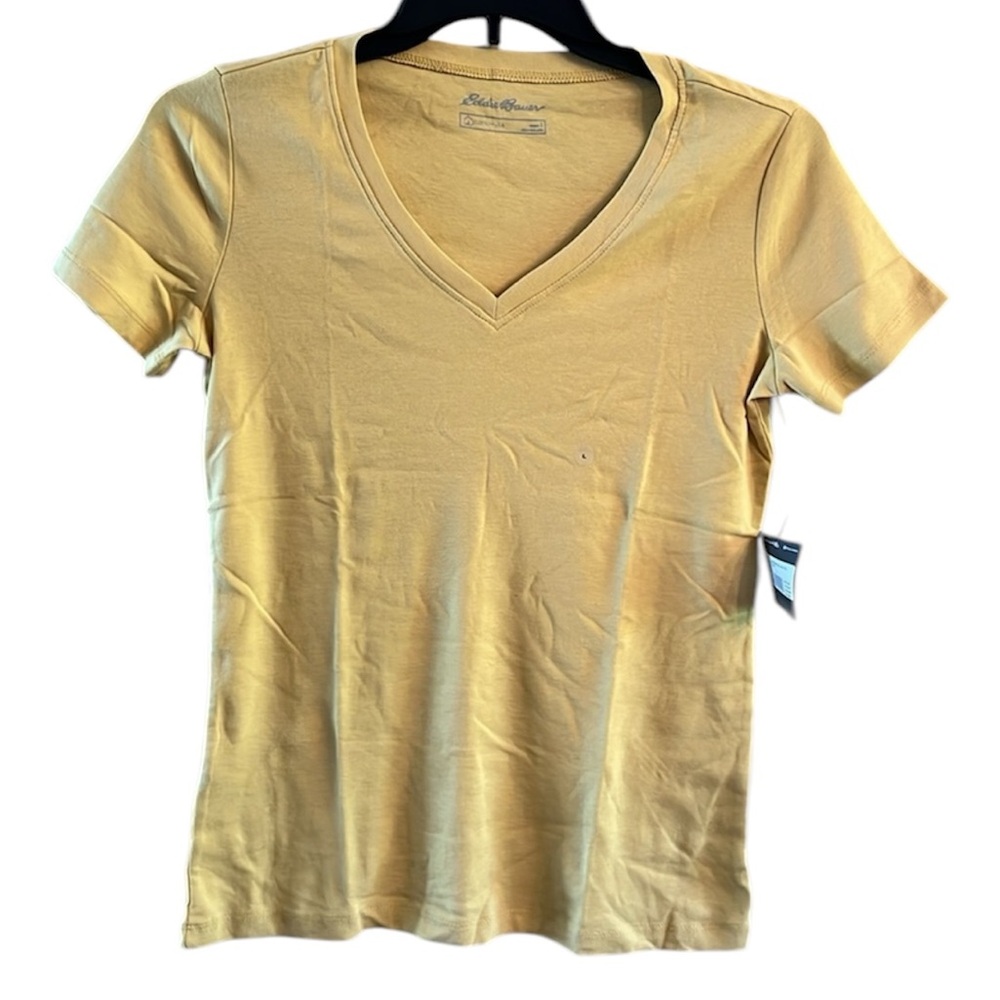 New Eddie Bauer Favorite Short Sleeve Neck Tee Color Topaz Size Large